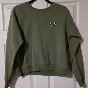 Volcom Sage Green Women's Crew Neck Sweater